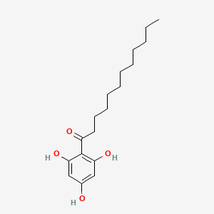 molecular formula C18H28O4 B12821341 1-(2,4,6-Trihydroxyphenyl)dodecan-1-one CAS No. 6790-21-2