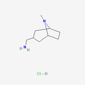 molecular formula C9H19ClN2 B12821404 {8-Methyl-8-azabicyclo[3.2.1]octan-3-yl}methanamine hydrochloride 