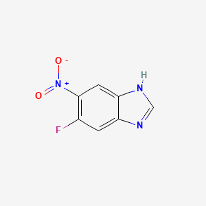 molecular formula C7H4FN3O2 B12821423 5-fluoro-6-nitro-1H-benzo[d]imidazole 