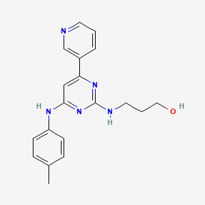 3-((4-(Pyridin-3-yl)-6-(p-tolylamino)pyrimidin-2-yl)amino)propan-1-ol