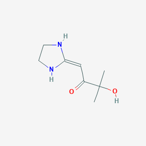 molecular formula C8H14N2O2 B12821454 3-Hydroxy-1-(imidazolidin-2-ylidene)-3-methylbutan-2-one 