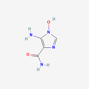 molecular formula C4H6N4O2 B12821471 5-Amino-1-hydroxy-1H-imidazole-4-carboxamide 