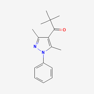 molecular formula C16H20N2O B12821492 1-(3,5-Dimethyl-1-phenyl-1H-pyrazol-4-yl)-2,2-dimethylpropan-1-one 