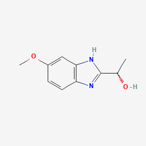 molecular formula C10H12N2O2 B12821499 (S)-1-(6-Methoxy-1H-benzo[d]imidazol-2-yl)ethanol 