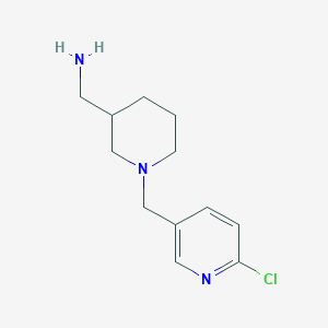 molecular formula C12H18ClN3 B12821500 (1-((6-Chloropyridin-3-yl)methyl)piperidin-3-yl)methanamine 