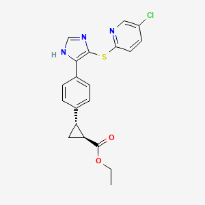 ethyl (1S,2S)-2-[4-[4-(5-chloropyridin-2-yl)sulfanyl-1H-imidazol-5-yl]phenyl]cyclopropane-1-carboxylate