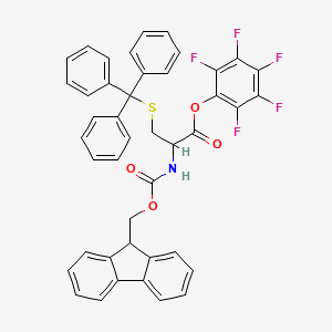 [2,3,4,5,6-pentakis(fluoranyl)phenyl] 2-(9H-fluoren-9-ylmethoxycarbonylamino)-3-(triphenylmethyl)sulfanyl-propanoate