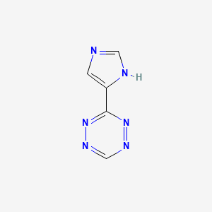 molecular formula C5H4N6 B12821560 3-(1H-Imidazol-4-yl)-1,2,4,5-tetrazine 