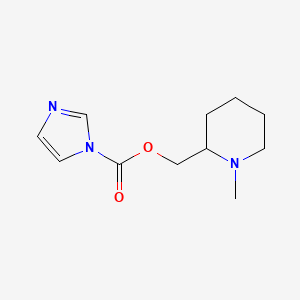 molecular formula C11H17N3O2 B12821568 (1-Methylpiperidin-2-yl)methyl 1H-imidazole-1-carboxylate CAS No. 811448-28-9