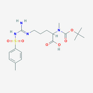 molecular formula C19H30N4O6S B12821644 Boc-N-Me-D-Arg(Tos)-OH 