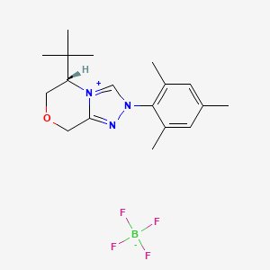 (S)-5-(tert-Butyl)-2-mesityl-2,5,6,8-tetrahydro-[1,2,4]triazolo[3,4-c][1,4]oxazin-4-ium tetrafluoroborate