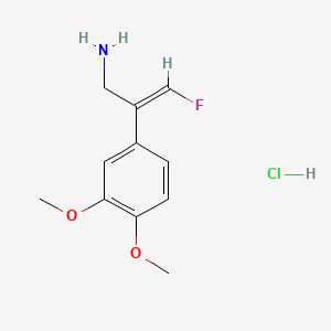 Benzeneethanamine, beta-(fluoromethylene)-3,4-dimethoxy-, hydrochloride, (betaE)-