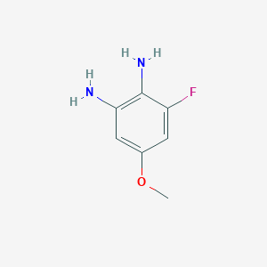 molecular formula C7H9FN2O B12821663 3-Fluoro-5-methoxybenzene-1,2-diamine 