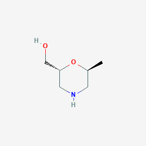 molecular formula C6H13NO2 B12821699 ((2R,6S)-6-methylmorpholin-2-yl)methanol 