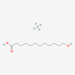 molecular formula C13H28O3 B12821729 12-Hydroxydodecanoic acid;methane 