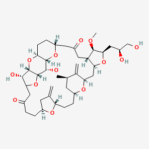 molecular formula C40H60O13 B12821738 (1R,2S,3S,4S,5S,11S,14S,17S,19R,21R,23S,25R,26R,27S,31R,34S)-25-[(2S)-2,3-dihydroxypropyl]-2,5-dihydroxy-26-methoxy-19-methyl-13,20-dimethylidene-24,35,36,37,38,39-hexaoxaheptacyclo[29.3.1.13,6.14,34.111,14.117,21.023,27]nonatriacontane-8,29-dione 