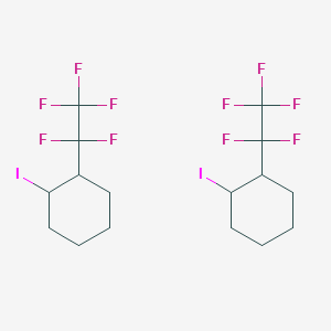 molecular formula C16H20F10I2 B12821759 1-Iodo-2-(pentafluoroethyl)cyclohexane (e/z) 