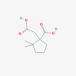 molecular formula C10H16O4 B12821765 1-(carboxymethyl)-2,2-dimethylcyclopentane-1-carboxylic acid 