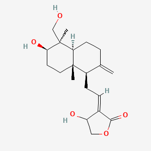 (3E)-3-[2-[(1R,4aS,5R,6R,8aS)-6-hydroxy-5-(hydroxymethyl)-5,8a-dimethyl-2-methylidene-3,4,4a,6,7,8-hexahydro-1H-naphthalen-1-yl]ethylidene]-4-hydroxyoxolan-2-one