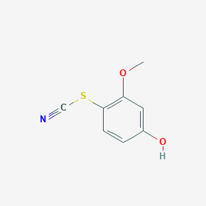 molecular formula C8H7NO2S B12821807 3-Methoxy-4-thiocyanatophenol 