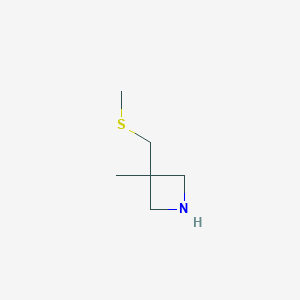 molecular formula C6H13NS B12821828 3-Methyl-3-((methylthio)methyl)azetidine 