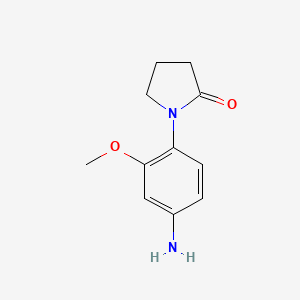 molecular formula C11H14N2O2 B1282190 1-(4-氨基-2-甲氧基苯基)吡咯烷-2-酮 CAS No. 69132-30-5