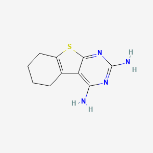 molecular formula C10H12N4S B12821945 5,6,7,8-Tetrahydrobenzothiopheno[2,3-d]pyrimidine-2,4-diamine 