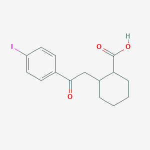 molecular formula C15H17IO3 B12821984 cis-2-[2-(4-Iodophenyl)-2-oxoethyl]-cyclohexane-1-carboxylic acid 