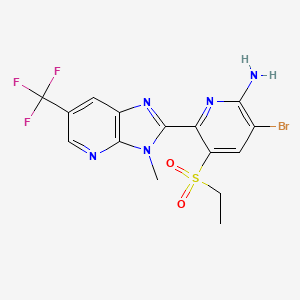 3-Bromo-5-(ethylsulfonyl)-6-(3-methyl-6-(trifluoromethyl)-3H-imidazo[4,5-b]pyridin-2-yl)pyridin-2-amine