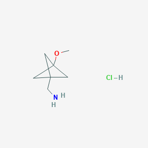 molecular formula C7H14ClNO B12822018 (3-Methoxybicyclo[1.1.1]pentan-1-yl)methanamine hydrochloride CAS No. 2231675-05-9