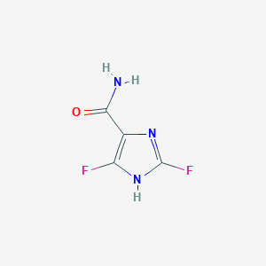 molecular formula C4H3F2N3O B12822028 2,4-Difluoro-1H-imidazole-5-carboxamide 