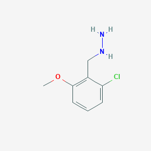 molecular formula C8H11ClN2O B12822044 (2-Chloro-6-methoxybenzyl)hydrazine 