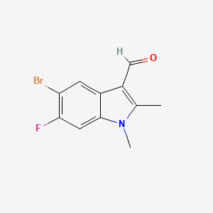 5-Bromo-6-fluoro-1,2-dimethyl-1H-indole-3-carbaldehyde