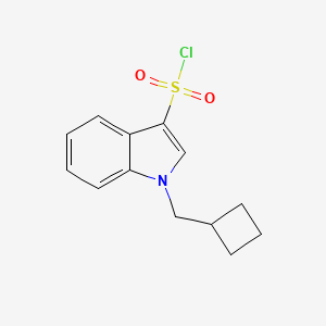 molecular formula C13H14ClNO2S B12822050 1-(Cyclobutylmethyl)-1H-indole-3-sulfonyl chloride 