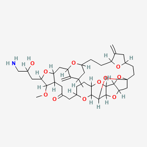 20-(3-Amino-2-hydroxypropyl)-21-methoxy-14-methyl-8,15-dimethylidene-2,19,30,34,37,39,40,41-octaoxanonacyclo[24.9.2.1~3,32~.1~3,33~.1~6,9~.1~12,16~.0~18,22~.0~29,36~.0~31,35~]hentetracontan-24-one