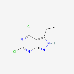 molecular formula C7H6Cl2N4 B12822064 4,6-Dichloro-3-ethyl-1H-pyrazolo[3,4-d]pyrimidine CAS No. 1273577-15-3