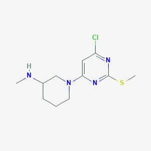 molecular formula C11H17ClN4S B12822070 1-(6-Chloro-2-(methylthio)pyrimidin-4-yl)-N-methylpiperidin-3-amine 