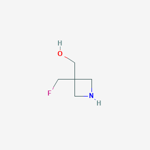 molecular formula C5H10FNO B12822109 (3-(Fluoromethyl)azetidin-3-yl)methanol 