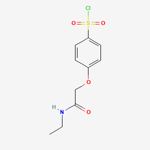 molecular formula C10H12ClNO4S B12822132 4-(2-(Ethylamino)-2-oxoethoxy)benzenesulfonyl chloride 