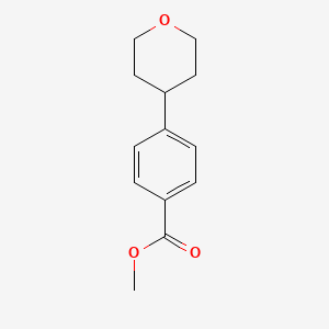 molecular formula C13H16O3 B12822140 methyl 4-(tetrahydro-2H-pyran-4-yl)benzoate 