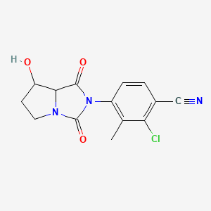 4-[(7R,7aS)-7-hydroxy-1,3-dioxo-5,6,7,7a-tetrahydropyrrolo[1,2-c]imidazol-2-yl]-2-chloro-3-methylbenzonitrile