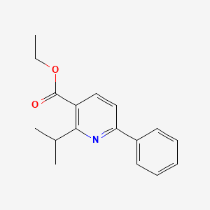 molecular formula C17H19NO2 B12822238 Ethyl 2-isopropyl-6-phenylnicotinate 