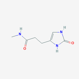 molecular formula C7H11N3O2 B12822253 N-Methyl-3-(2-oxo-2,3-dihydro-1H-imidazol-4-yl)propanamide 