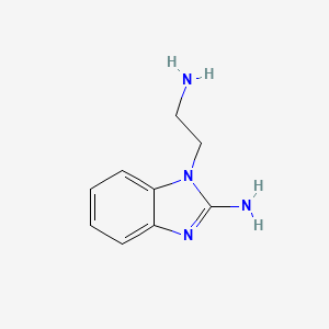molecular formula C9H12N4 B1282226 1-(2-氨基乙基)-1H-苯并[d]咪唑-2-胺 CAS No. 60078-77-5