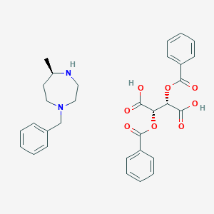 molecular formula C31H34N2O8 B12822261 (R)-1-Benzyl-5-methyl-1,4-diazepane x((2S,3S)-2,3-bis(benzoyloxy)succinate) 