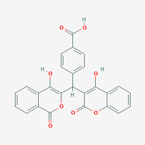 4-((4-Hydroxy-1-oxo-1H-isochromen-3-yl)(4-hydroxy-2-oxo-2H-chromen-3-yl)methyl)benzoic acid