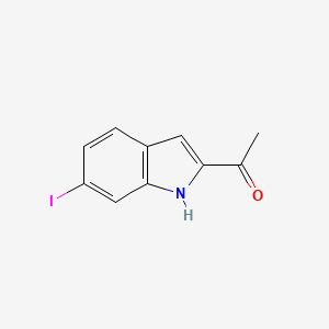 molecular formula C10H8INO B12822316 1-(6-Iodo-1H-indol-2-yl)ethanone 