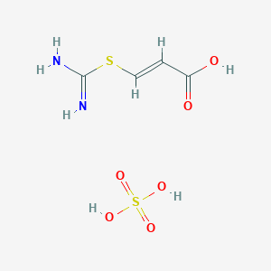 molecular formula C4H8N2O6S2 B12822345 3-(Carbamimidoylthio)acrylic acid sulfuric acid salt 