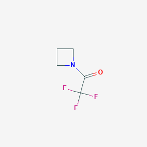 molecular formula C5H6F3NO B12822349 1-(Azetidin-1-yl)-2,2,2-trifluoroethan-1-one CAS No. 51599-69-0