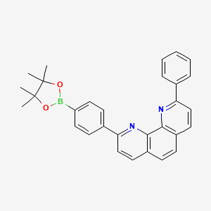 molecular formula C30H27BN2O2 B12822357 2-Phenyl-9-(4-(4,4,5,5-tetramethyl-1,3,2-dioxaborolan-2-yl)phenyl)-1,10-phenanthroline 